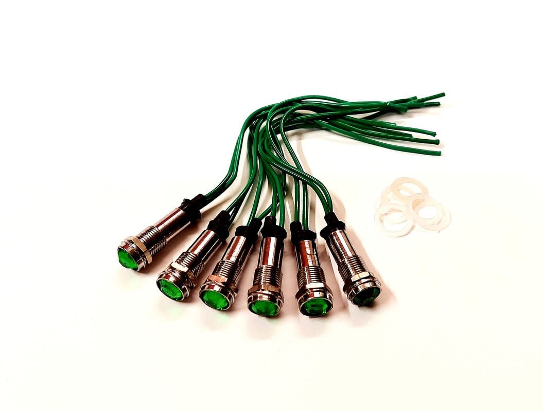 ERH India 6 Pcs Neon Light Bulb Panel Indicator Metal Body Green Color Light Lamp 220v-240v AC for Industrial Control Systems, Electrical Panels, Automotive Applications etc. (B0C4FJXK6T) Amazon Price History, Amazon Price Tracker