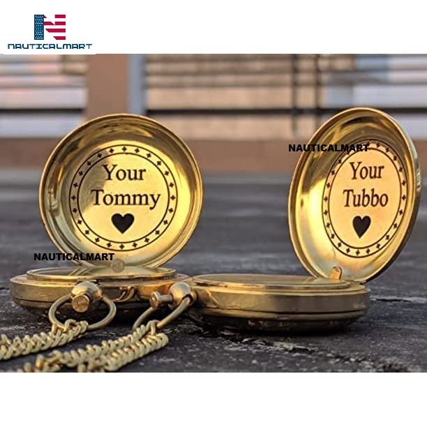 Brújula náutica de latón con botón de presión miniatura 6