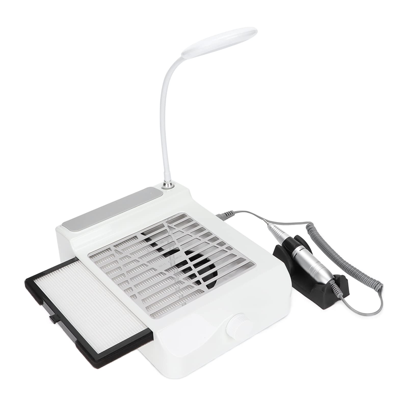 Cryfokt Trapano Elettrico per Unghie Fresa per Unghie per Lime per Unghie 4 in 1 con Aspirapolvere e Lampada LED Kit per Manicure e Pedicure per Unghie in Gel 35000 Giri/min(EU)