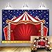 PGSWEER Circus Photography Backdrops Theater Jokes Clown Backgrounds Party Decorations Photo Props for Studio 7x5ft (7x5FT, Red)