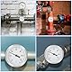 Udbrud Anlegethermometer Heizungsrohr, 3 Stück Rohrthermometer mit 3 Feder Ø 63 mm Zeigerthermometer mit Edelstahlzeiger Rohr-Thermometer 0-120 °C Wasserdichte Staubdichte Heißwasser Thermometer