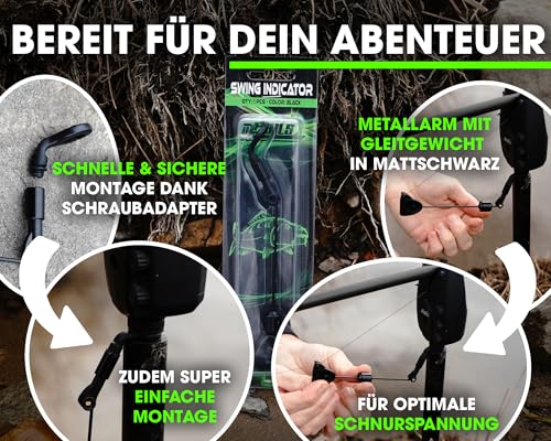 Foto von Angel-Berger Magic Baits Mini Swing Indicator Black Pendel Bissanzeiger Hanger Bite Indicator