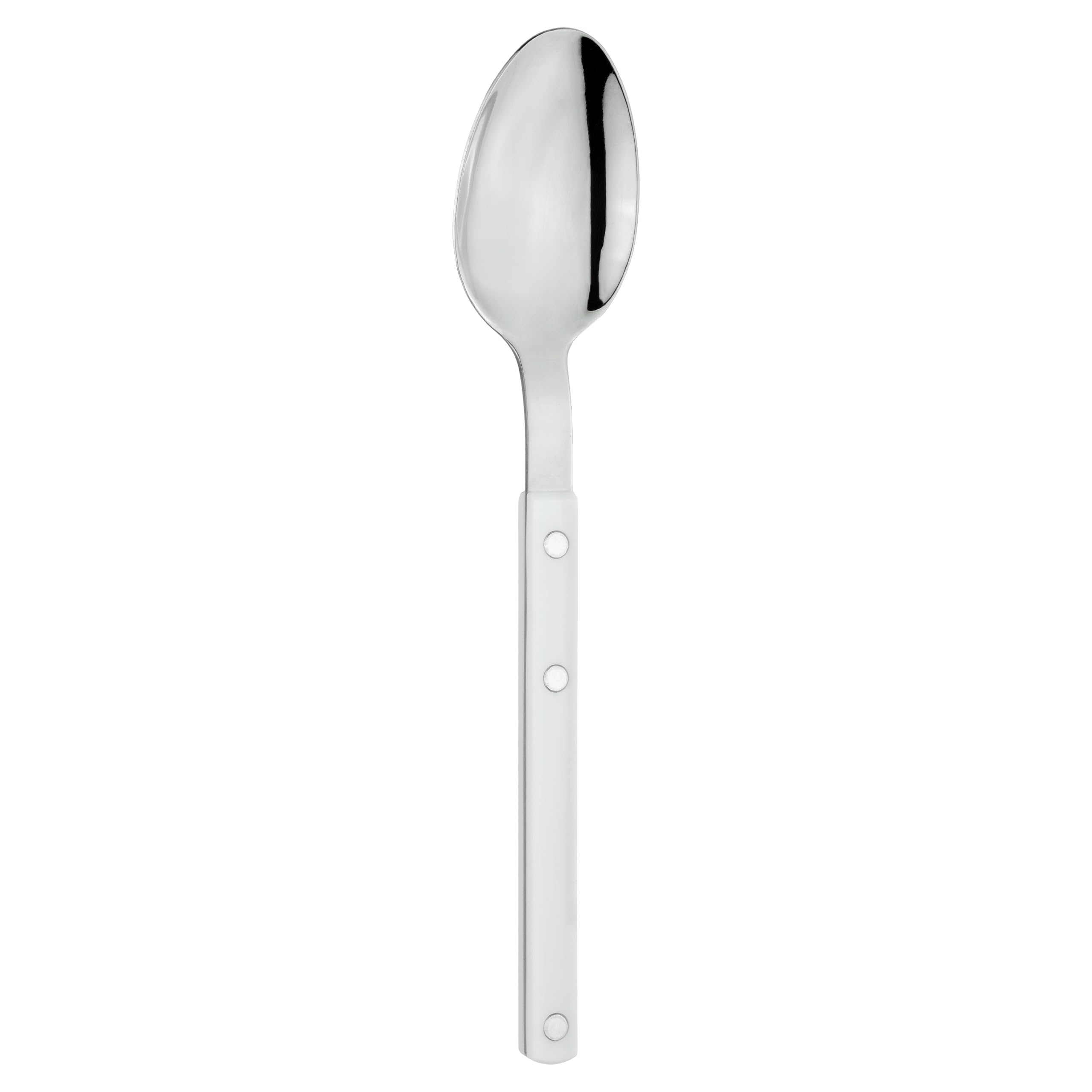 Grunwerg Cubiertos Bistro, Juego de 24 Piezas, Acero Inoxidable 18/0, Mango Blanco Remachado