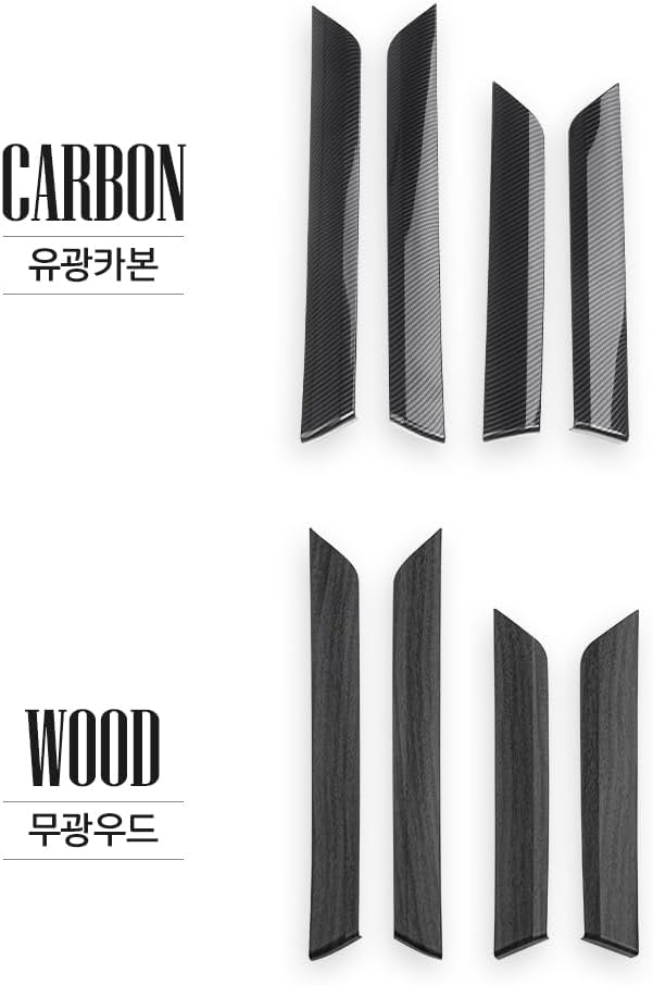 Cnaurda ABS Door Panel Stripes Cover Trim, Interior Door Panel Molding Trim Cover Compatible with Genesis G80 2021-2025 (Carbon Fiber Pattern)