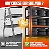 71"H Garage Shelving-5 Tier Garage Storage Shelves,Adjustable Heavy Duty Metal Shelving Unit and Storage Large Rack,Utility Steel Shelf For Warehouse Industrial Pantry Basement Organizers 71"x32"x14" #4
