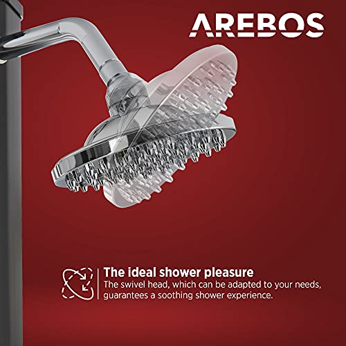 Arebos zonnedouche 35 l | 217 cm | regelbare watertemperatuur tot 60 graden | met voetdouche en draaibare douchekop. - Image 4