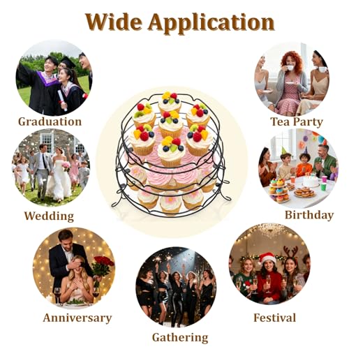 Save 31% on 3-Pack Metal Tiered Cupcake Stand Set