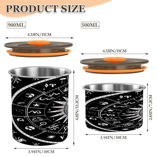 ATTX Contenedor de Café 900ml Acero Inoxidable con Tapa Hermética miniatura 2