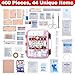 TLIEAO 400 Pieces All-Purpose First Aid Kit - Organized Dual-Layer Wall - Professional Medical Kit for Home, Car, Camping, Travel, Office, Outdoor, Business & Sports