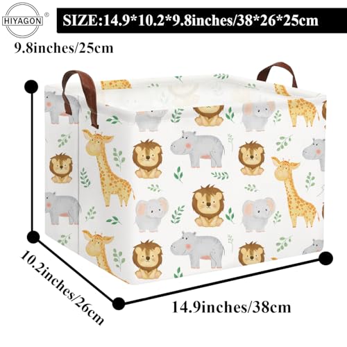 Image of Baby Basket Woodland Toy Storage kids Baby Boy Girls Basket Rectangular Storage Bin Organizer Boxes for Room Decor Books(Baby Hamper)