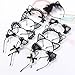 mollensiuer 8Pcs Lace Cat Ears Headbands Party Hairband Fashion Cat Ears Hair Hoop Headpiece Sexy Women Hair Accessories for Women Fashion Halloween Christmas Festival Costume, Style Random