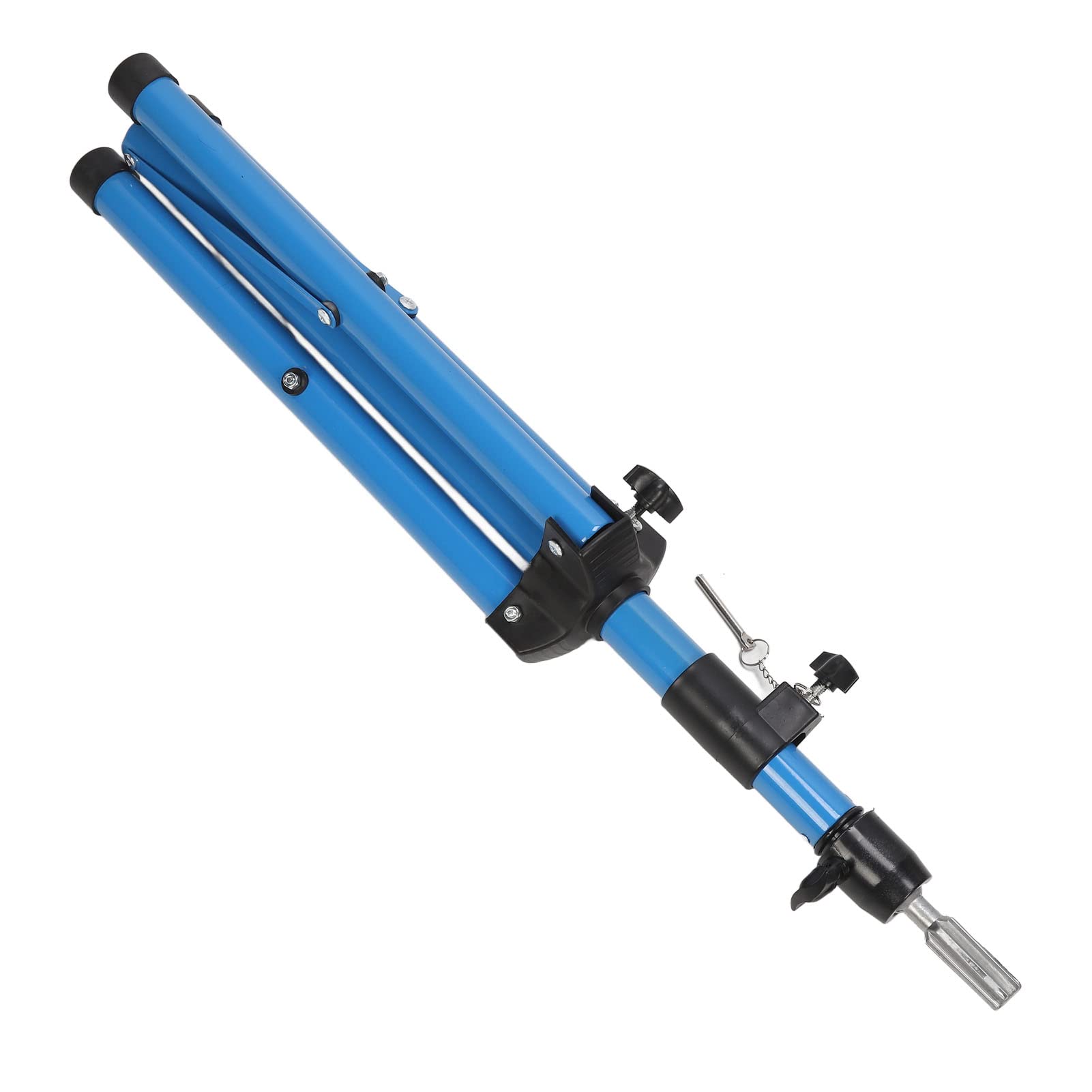 Cryfokt Perückenständer, Stativ, Verstellbar, Drehbar, Stabil, Puppenkopfhalter für Freihändiges Styling, Ständer aus Aluminiumlegierung für Kosmetikperücken, Blau