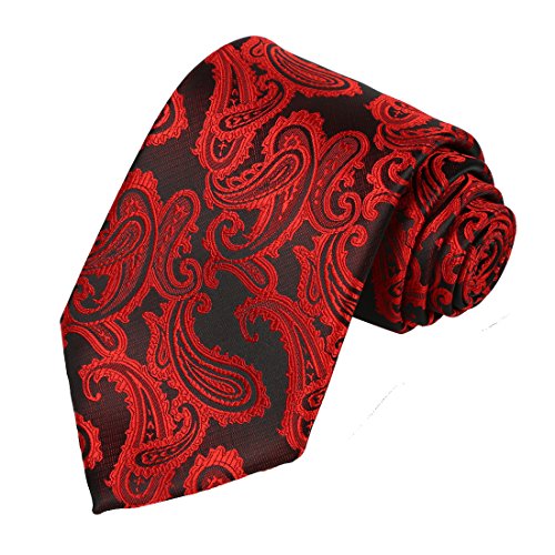 Image of KissTies Mens Paisley Tie And Pocket Square Necktie Sets