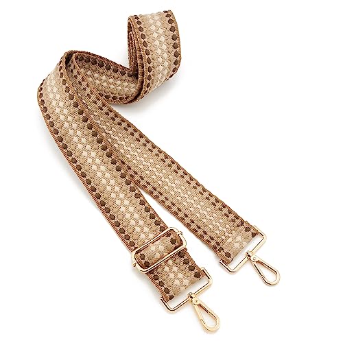 Image of Wide Shoulder Strap Adjustable Replacement Belt Guitar Style Crossbody Bag Handbag Strap Multicolor Canvas Straps(Wide:2in)(Color29)