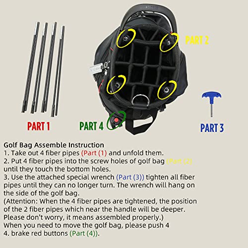 Helix Compressible 14 Way Golf Cart Bag (White) #TOP5