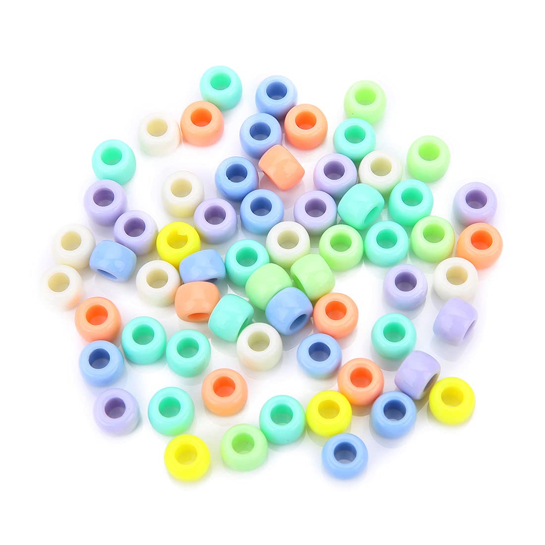 DEEPOW DAGALE 200 pcs Multicolor Pony Bead Plastic Round Small Glass Beads Kit for Bracelets Jewelry Making Crafts Making Jewelry Chain Art Craft Decoration
