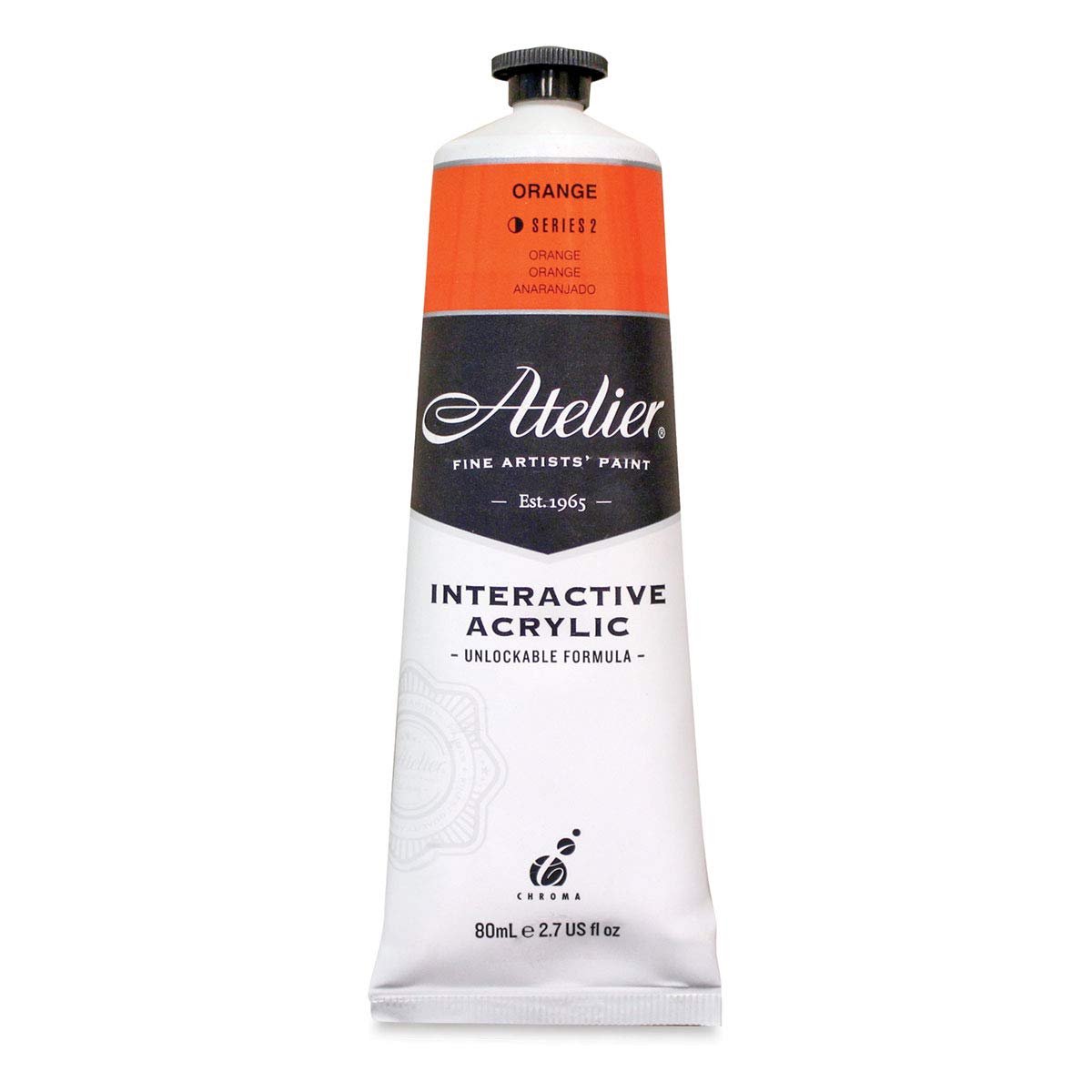 Atelier Interactive Orange Interactive Acrylic Paint Tube 80Ml