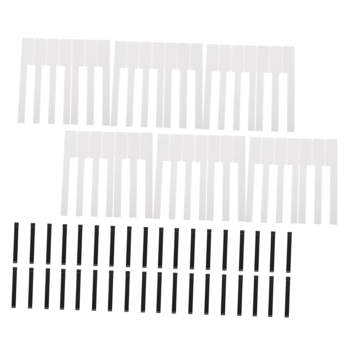 Cabilock Kit Profesional de 88 Piezas de Cubiertas Acrílicas para Teclas Claras de Piano Herramientas para Reparación y Reemplazo de Teclados, Adecuado para Mantenimiento Musical