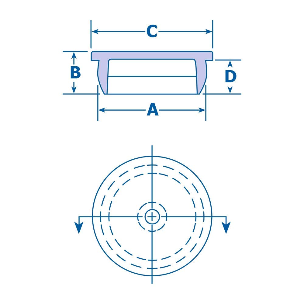 Barrel Plugs with Flanges - Barrel Plug With Flange - For Threads: M18x1.5 Fine Metric Length 0.315