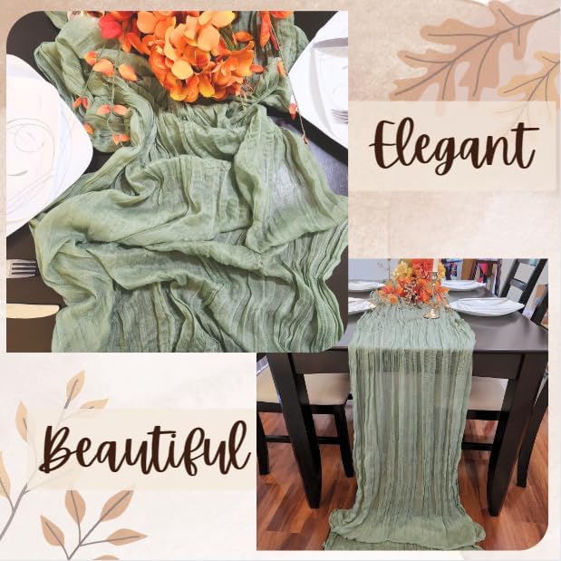 Miniatura 7 de LOVE INSPIRED Camino de mesa de gasa rosa de 13 pies de largo, tela de gasa para centro de mesa, decoración de mesa para fiestas, decoración rústica