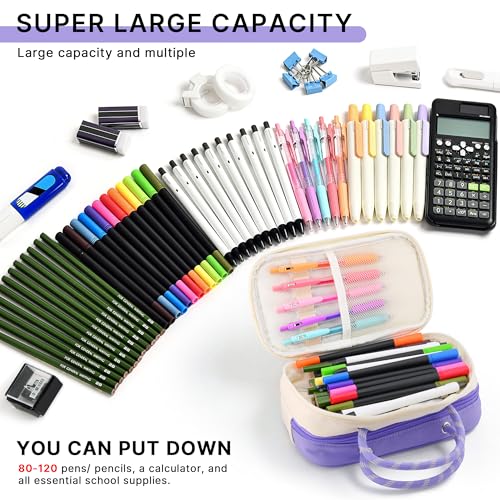 Image of TOPBIDAI Large Pencil Case Pouch School Supplies for Girls Boy Women Men
