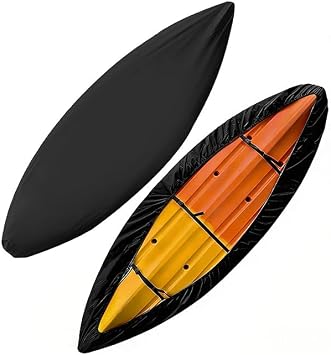Kayak Cover for Wilderness Systems Tempest 170, Canoe Dust Storage Cover, Kayak Covers for Outdoor and Indoor Storage, Durable Kayak Storage Protection, All-Season,B Black
