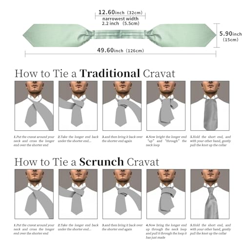 Image of DiBanGu Mens Silk Ascot Ties Paisley Jacquard Woven Cravat and Pocket Square Cufflinks with Lapel Pin for Business Wedding