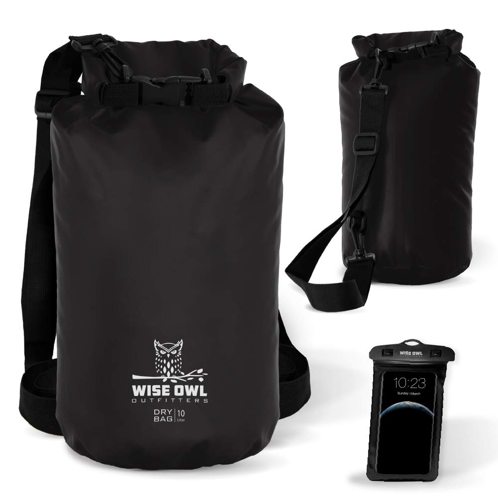 Wise Owl Outfitters Mochila impermeable impermeable – Bolsa de agua gruesa y duradera para kayak, camping, playa y deportes al aire libre