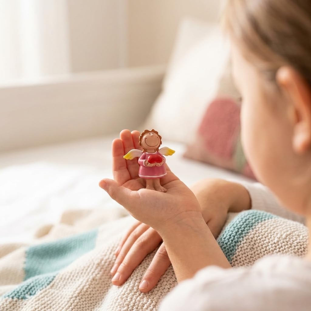 MIJOMA Schutzengel Rosa-Türkis, 24er Set in Tütchen | Handbemalt, einzeln in Geschenktüte, für Hochzeit, Gastgeschenk, Feiern, Danksagungen & Abschiede
