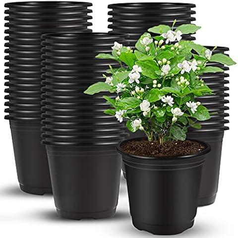 Augshy 150 Pcs 4" Plastic Nursery Pots Cover