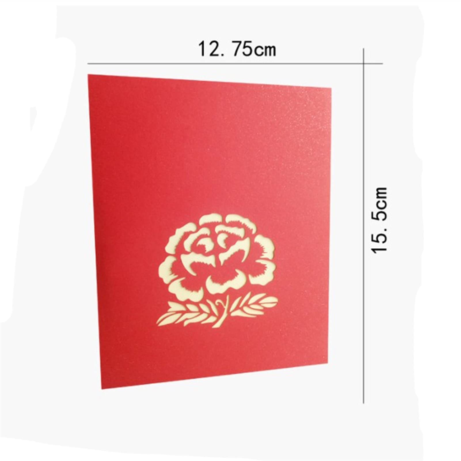 Carte de mariage 3D Pop Up Cartes de voeux Pivoine Anniversaire Carte postale Saint Valentin Noël Thanksgiving Cadeaux Cartes d'invitation Cartes d'anniversaire Cartes de voeux Invitations ( Couleur :