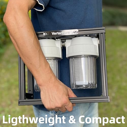 Image of S2 Mini External 2-Stage RV Water Filter System, Compact, 5 Inch Filters, Portable Clear