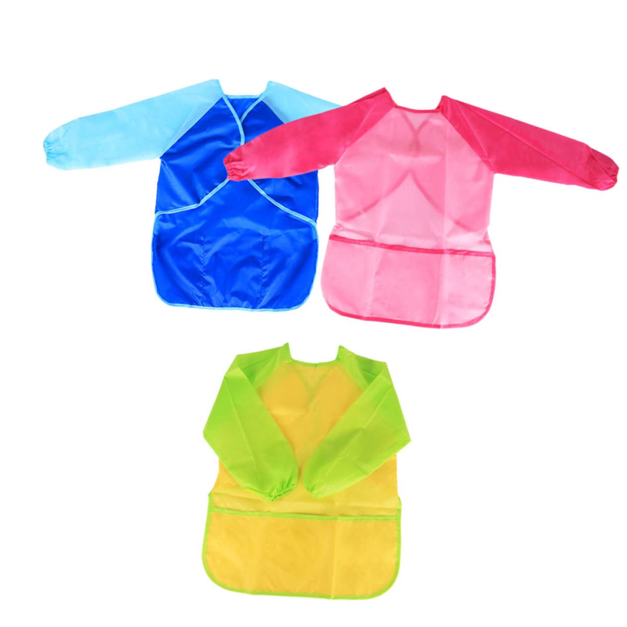 Toyvian 9pezzi Grembiule Per Ragazzo Ragazza Maniche Lunghe Per Pittura e Disegno Protezione Per Da Macchie e Colori