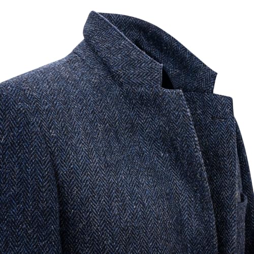 Men's Tweed Knit Casual Blazer Single Breasted Classic Slim Fit Lightweight Modern Jacket Formal Party Business3