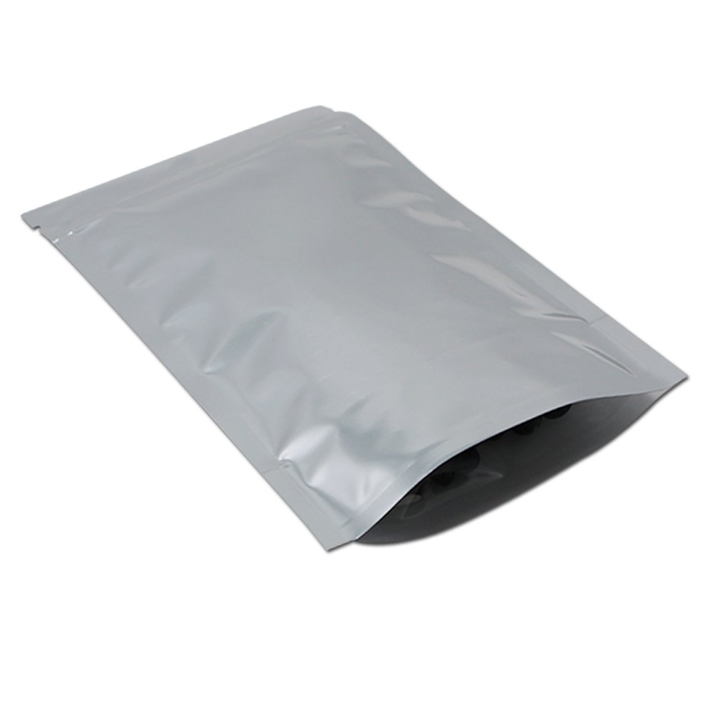 FERENLI 500 bolsas de embalaje de plástico de aluminio transparente resellable con cierre de cremallera y muesca de desgarro a largo plazo, almacenamiento de alimentos de 3.9 x 5.9 pulgadas