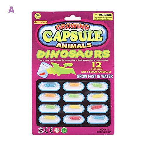 Magic Grow Capsules - Cápsulas de espuma suave, enceradas en juguetes de agua para fiestas (cápsulas de dinosaurio/Dios de animales / cápsulas de sirena) Cover
