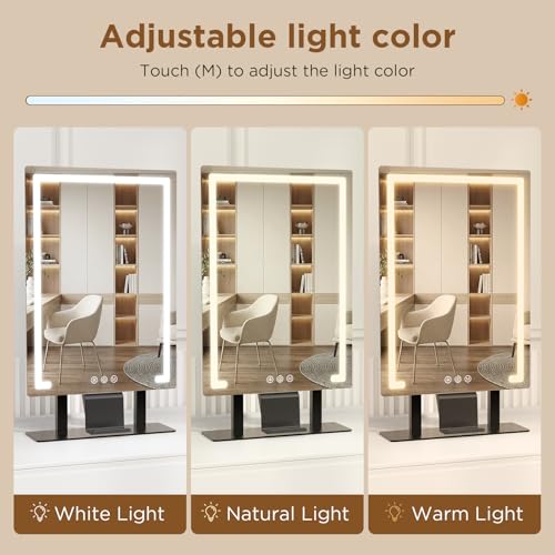 Espejo para maquillaje rectangular con luces FRANO miniatura 3