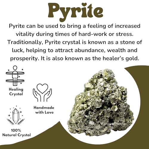 Image of Amazing Gemstone 2 Pieces Pyrite Raw Crystals and Healing Stones, Natural Rocks for Tumbling and DIY Raw Stones and Crystals