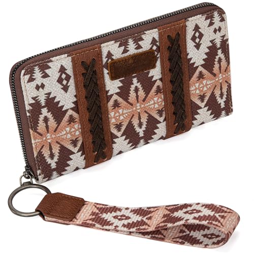 Image of X Wrangler Wristlet Western Wallet Boho Aztec Credit Card Holder for Women