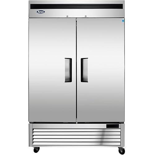Atosa MBF8507GR 54″ Reach-in Refrigerator for Restaurant Hotel Deli Cafeteria Steak House | Bottom Mount Compressor, 43.8 Cu. Ft. | 2 Solid Swing Door, 6 Epoxy Coated Shelves | Stainless Steel, 115v