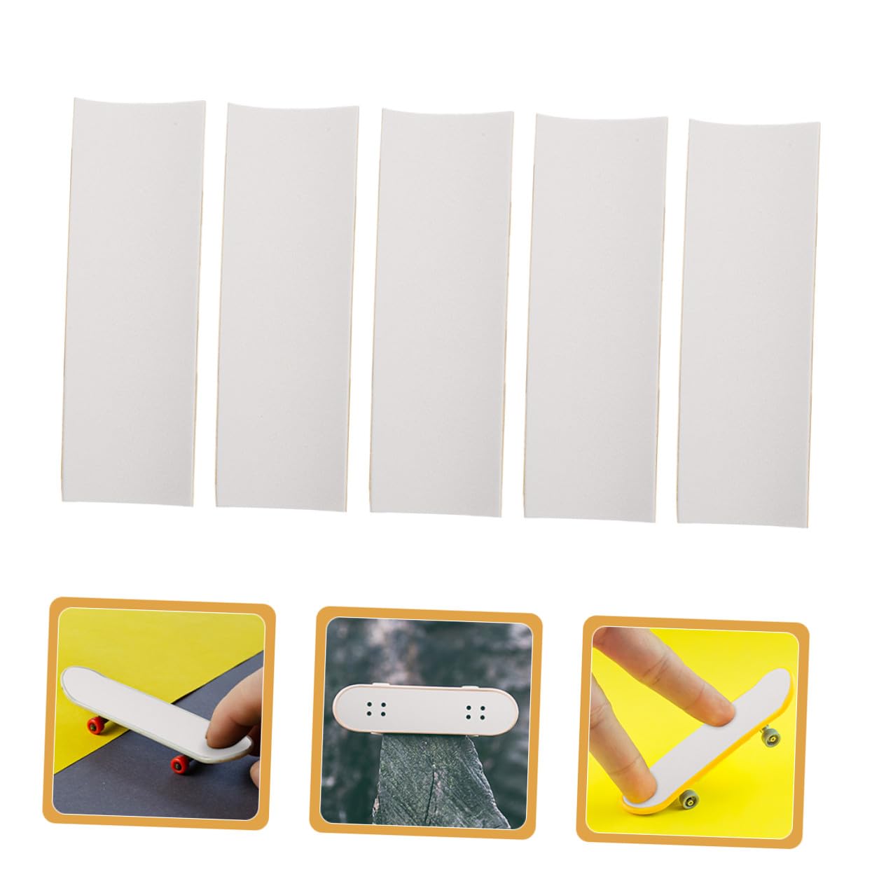 5 Stück Weißes Schaumstoff Griptape für Finger Skateboards rutschfeste Weiche Matte für Fingerboard Skateboarding Enthusiasten