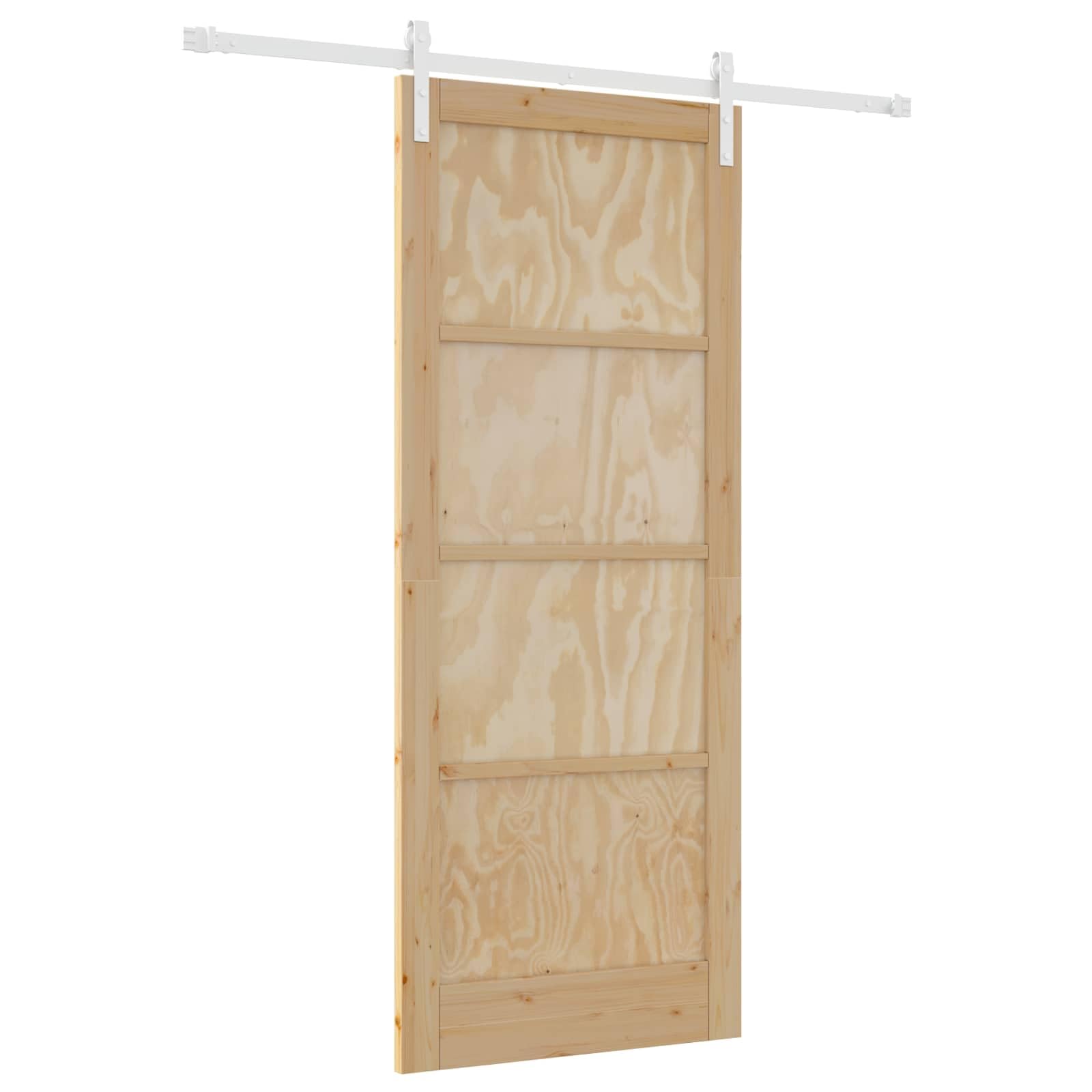 Porta scorrevole 86 x 211 cm, in legno di pino massiccio, set