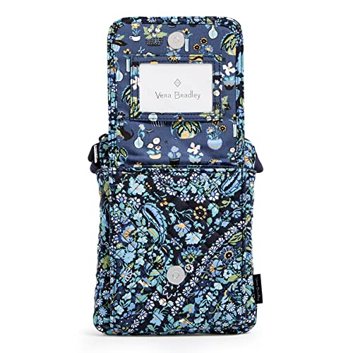 Image of Vera Bradley Women's Cotton Mini Hipster Crossbody Purse With RFID Protection, Dreamer Paisley - Recycled Cotton, One Size