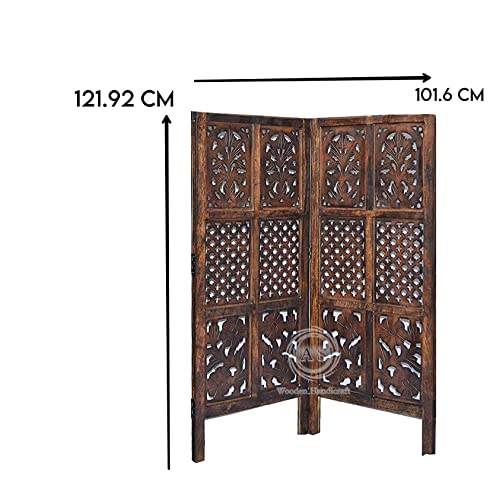 Image of Wooden Partition for Living Rooms Wall Dividers,Screen Separator Wall Divider for Hall Wall Panels for Living Room /Kitchen /Bedroom /Office /Restaurant (4-feet 2 Panel)