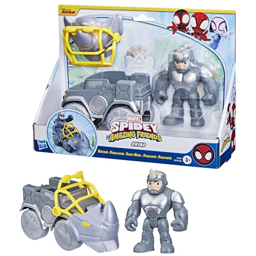 Spidey and his Amazing Friends Marvel Rhino Wrecker Toy Set Gray