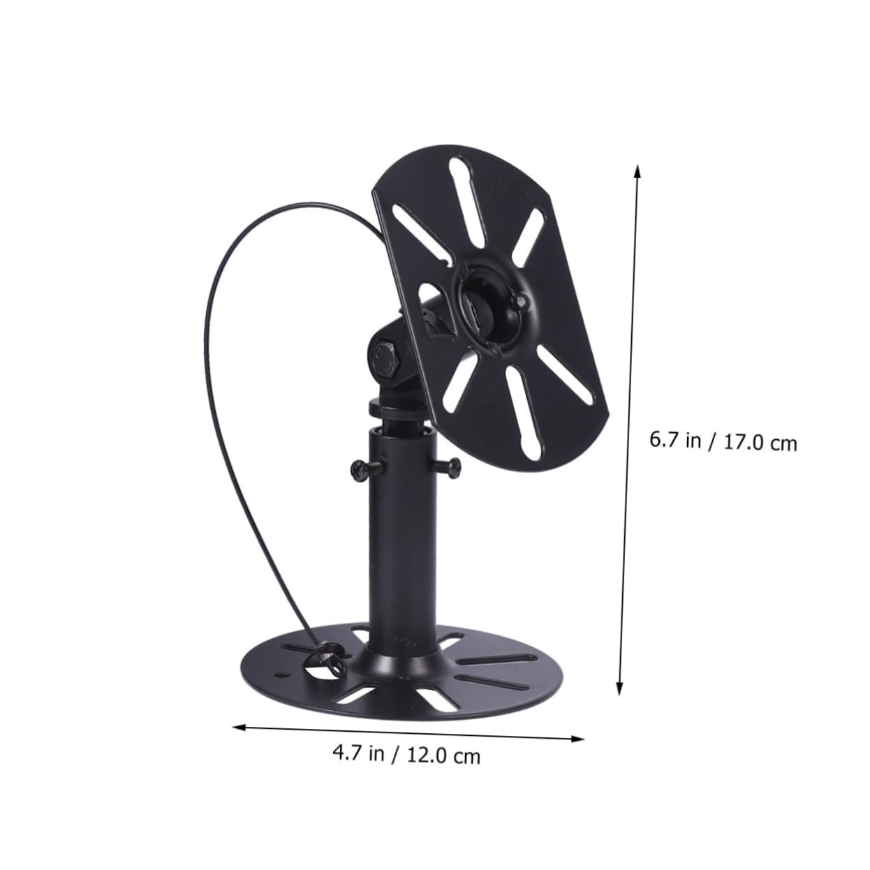 Housoutil Support Mural pour Haut-Parleur 2pcs Support Suspendre Ktv Design Élégant Rotation à 360° pour Home Cinéma Adapté pour Enceintes Satellites Noir