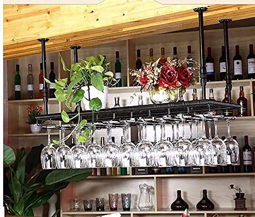 Rangement bouteilles et verres suspendu compact 60cm pour bar mural