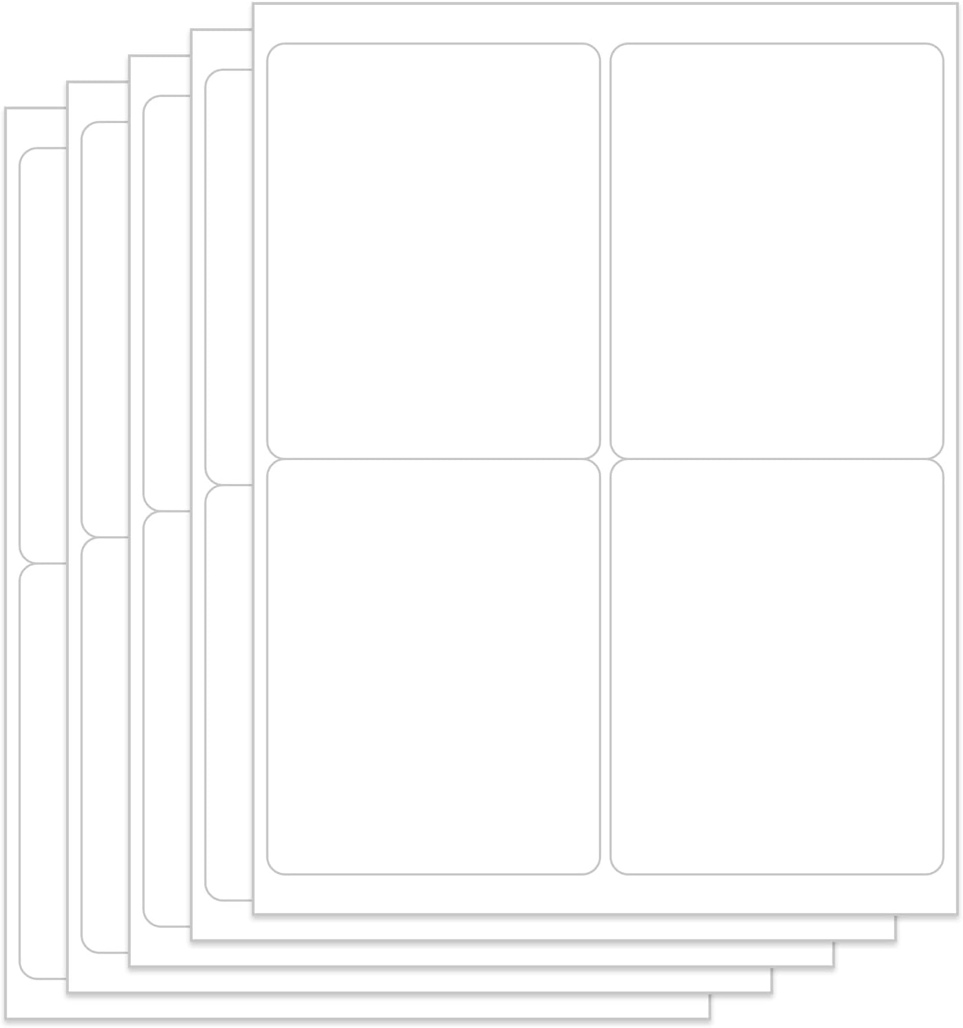 4UP 4" x 5" Shipping Labels Compatible with Laser & Inkjet Printers, Address Mailing Labels Self Adhesive Stickers (100 Sheets) - Image 8
