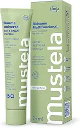 Mustela Bálsamo Multifuncional 75ml - Hidratante para áreas ressecadas do corpo com 3 extratos de Abacate, com 99,7% de ingredientes de origem natural - Para Bebês, Crianças e toda a Família