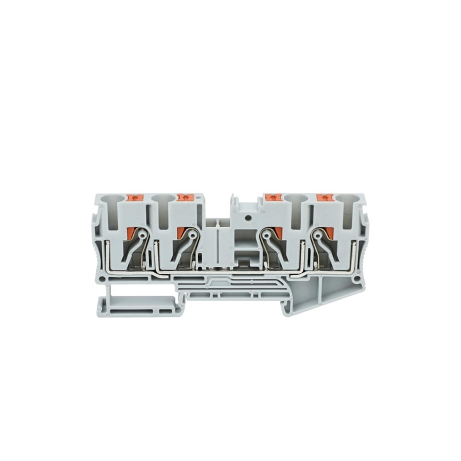 Morsettiera push-in da 10 pezzi PT6-QU Cavo elettrico da 6 mm² Collegare il connettore di cablaggio su guida Din 4 fili(PT6-QU GRAY)